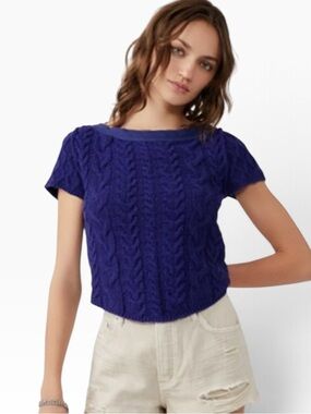 Free People Baby Cable Knit Sweater Top